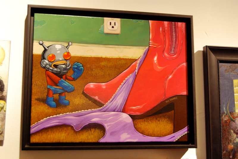 Illustration for article titled Trippy Re-Interpretations of Stan Lee's Comic Book Characters at Art Show